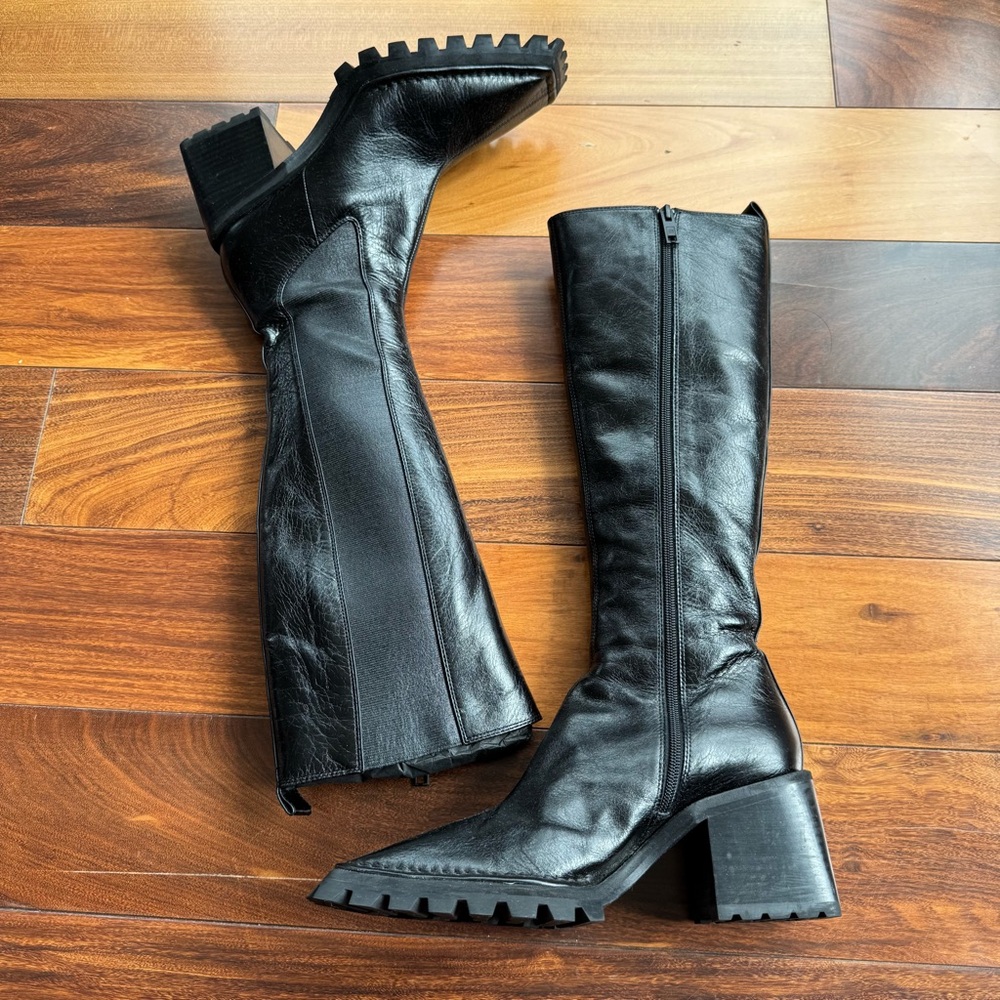Alexander Wang | Leather knee high Boots